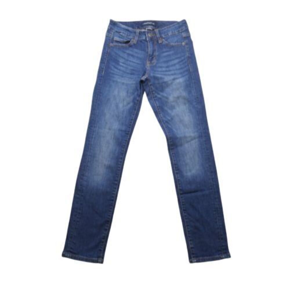 Aeropostale Jeans‎ Womens Sz 2 Mid Rise Skinny Blue Denim Stretch Classic